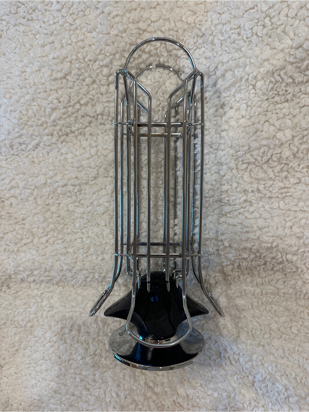 Chrome and Black Capsule Pod Holder - Coffee Accessory